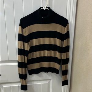 Jones New York Black Ribbed Turtleneck